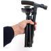 Folding led Crutches for Elderly Man with Lights Small Four-Legged Base 360 Degree Rotating Height Adjustable Aluminum Alloy Plastic Sponge Handle Interesting - Buy Online on GoSupps.com