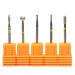 5 Pieces Nail Drill Bits Drill Bit for Professional Electric Manicure Manicure Accessories for Russian Manicure Cuticle Clean Drill Bit Diamond Nail Bit Flame Ball Head Cylinder Needle