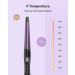 Conical Curling Wand 3/4-1 1/4 Ceramic Curling Iron | Clamp-Free, Digital Controls, 9 Heat Settings | Black/Purple - Buy Online on GoSupps.com