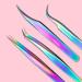 Premium Eyelash Tweezers Set - 4pcs False Eyelash Extension Clip Pliers & Eyebrow Tweezers for Professional Makeup Tools - Buy Online on GoSupps.com
