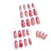 Long style Red Love V-shaped French Nail Bowknot Fake Nail Press On Nails with Nail Tips Cute Artificial Nails for Women and Gils - Buy Online on GoSupps.com