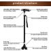 Aluminum Alloy Old Man Crutches LED Lamp Four Feet Multi-Purpose Ergonomic Cane Non-Slip Forearm Crutches Metal Cane Adjustable Walker Interesting Safehappy - Buy Online on GoSupps.com