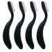 4PCS Folding Eyelash Comb, Eyebrow Comb Metal Teeth, Eyelash Separator Comb, Eyelash Brush and Comb, Professional Tool for Define Lash & Brow (Black)