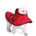 Dogs raincoat with hood and secure reflective strip ultra -light breathable 100% waterproof rain jacket for medium -sized breeds 2xl red