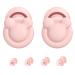 Ear Plugs for Sleep Noise Cancelling Reusable Earplugs for Noise Reduction Soft Silicone Hearing Protection Ear Plugs for Sleep Work Noise Sensitivity Study Snoring -33dB (Pink)