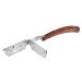 Vintorky mustache razor razor travel barschneider face hair splinters scissors razor blades men manual earth color handling blushing wood handle man metal stainless steel