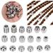 Beard Beads For Men Viking Hair Beads Spiral Coils Metal Dreadlocks Beads 18pcs High Hardness Stainless Steel Viking Hair Beads Size for Hair Beard Weaving - Buy Online on GoSupps.com