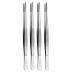 May - Set - 4X terrarium tweezers 20 cm long - feeding tweezers - feeding tongs - terrarium tweezers - straight design - stainless steel