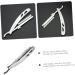 Frcolor Stainless Steel Razor Holder - Manual Beard Shaver & Facial Hair Cutter | Premium Hairdresser Tool - Buy Online on GoSupps.com