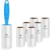 flintronic Lint Hair Roller Pet Hair Remover Super Sticky 360 Sheets Roll Paper 1 Lint Roller and 6 Replacement Heads Collecting Hair from Sweaters Pants Shirts Suits Skirts Carpets #2 360 Sheets (6*60 Sheets) - Buy Online on GoSupps.com