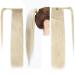 SEGO Platinum Blonde Real Hair Ponytail Extensions - 16 Remy Human Hair Clip-In Braid & Bangs - 80g - Buy Online on GoSupps.com