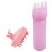Meiyaxinwin 2 pieces of hair dyes bottle with root ridge applicator scalp massager and shampoo brush Hair Oil Applicator Bottle for hair dye at home and salon (pink)