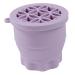FRCOLOR Brush Scrubber Bowl Brush Holder Makeup Brush Cleaning Pad Powder Puff Cleaning Bowl Makeup Brush Washing Mat Makeup Sponge Cleaning Bowl Silica Gel Storage Box Make up Purple 10x8.5cm Purple