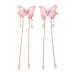 Limtula Chinese Hair Clip with Tassels Vintage Butterfly Hair Clip for Spring r Side Hair Ponytail Hairpins for Teens Pink