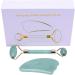 Jade Roller & Gua Sha Set Jade Roller for Face Gua Sha Facial Tools Anti Aging Jade Roller- Green Quartz Skin Care Tools for Face Massager Body Eyes Neck Skin Tightening(Green) - Buy Online on GoSupps.com
