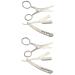 Fomiyes 4 pieces mustache stainless steel inoxlm Beard trimmers set Ice Eisend razor razor from stainless steel hairdresser shaving shaving shaving blades old -fashioned shaving