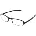 Reading glasses foldable portable clip nose reading glasses presbyopia glasses folding keychain case unisex portable light foldable ultra -thin black read black glasses (2.5)