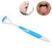 Ergonomic Tongue Scraper & Brush for Fresh Breath | Best Mouth Care Tool to Remove Plaque (Blue) - Buy Online on GoSupps.com