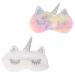 Didiseaon 2pcs Unicorn Eye Patch Unicorn Sleep Eye Shade Unicorn Blindfolds Sleep Blindfold Swimming Drag Belt Unicorn Eye Cover Stress Relieving Eye Mask Plush Cover Eyes White Travel Mop