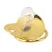 Baby pacifier soft touch silicone bling baby pacifier newborn pacifier ultra -light silicone pacifier for 6 to 18 months baby (gold)