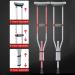 LINYUES Folding Portable Crutches for Adult Spring Underarm Crutches for Sports Injuries and Travel Aluminum Adjustable Medical Crutches (Size : 2 Pack) Double The Comfort - Buy Online on GoSupps.com
