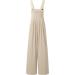 1983 Women's Summer Casual Loose Jumpsuit Wide Leg Pants, Khaki Medium - Buy Online on GoSupps.com