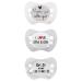 Nip silicone pacifier with saying silicone anatomical jaw-friendly suction part // Gr.3 18-32 Mon // 3 Set // Funig // Fuschen // Original // Made in Germany