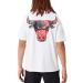New Era Oversized Distressed Shirt - NBA Chicago Bulls M White