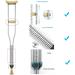 Medical Underarm Crutches Adjustable Crutches for Adults Aluminum Alloy Crutches with Underarm Pads and Handle Pads Height 5' 8''-6' 4'' 1 Pair (Size : 150cm/60inch) Anniversary Independence - Buy Online on GoSupps.com