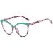 Laureles Computer Cat Readers - Blue Light Blocking Reading Glasses for Women Clear Lens Magnifying Eyeglasses in Green Leopard (1.5x - Buy Online on GoSupps.com