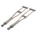 Crutches for Adults Underarm Portable Thick Stainless Steel Tube Underarm Crutches Nine Gears Adjust Retractable Turn Great for Travel or Work (A M) Lucky Star A Large