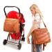 Beaulyn Leather Diaper Bag Backpack - 5-in-1 Travel & Tote w/Changing Pad | Large Capacity Brown - Buy Online on GoSupps.com