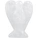 Lovionus89 Hand-Carved White Quartz Guardian Angel Statue - 5cm Healing Crystal Decoration for Home & Bag - Buy Online on GoSupps.com