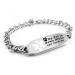 Customizable My Pet is Home Alone Medical Bracelet Stainless Steel White Symbol