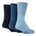 IOMI - Extra Wide Non Binding Bamboo Diabetic Socks for Men & Women | 3 Pack 12-15 Blue