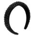 FASOTY Rhinestone Headbands for Women Fashion Black Crystal Diamond Bling Headbands Hair Hoops Padded Headband Beaded Jeweled Hairband Sparkle Hair Accessories for Women Girls Gifts