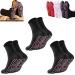 Tourmaline slimming health socks tourmaline weight loss health socks self-heating socks health massage socks (black 3 pairs)