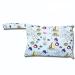 Qiantull Mini diaper bag with colorful animal pattern waterproof windbag diaper bag 22 * 15cm small wet bag diaper pocket wet dry cloth organizer bags for babies swimming trips beach sea world