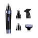 Ear and Nose Hair Trimmer for Men & Women 4 in 1 Electric Eyebrow Trimmer Painless Nose Clippers Facial Hair Remover Waterproof with Dual Edge Blades