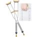 LINYUES Crutches for Adults Underarm Crutches for Armpits Aluminum Adult Crutches Adjustable Height Medical Crutches Applicable Height: 135-195CM Great for Travel or Work A 4351tum