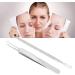 Blackhead & Pimple Removal Tool Stainless Steel Blackhead Removal Tool Kit Curved Tweezers+Looped Double-end Pimple Extractor - Buy Online on GoSupps.com