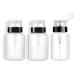 Lot de 3 flacons pompe vides pour dissolvant de vernis ongles - 200 ml - Pour d maquillant liquide et nail art - Bocaux de rangement en salon