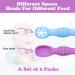 Vicloon Baby Fork and Spoon 4Pcs Set - Silicone Self Feeding Utensil for Infant Toddler - Easy Grip Soft Spoon Toddler Cutlery Kit - First Led Training Weaning - Blue/Pink/Purple/Green - Buy Online on GoSupps.com