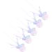 Qyebavge 5pcs Cupcake Toppers Glittering Cute Ribbon Bow Design Cake Decoration for Birthday Wedding Party - Buy Online on GoSupps.com