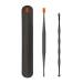 ZIEM 2PCS Silicone Ear Pick Double Head Ear er 360 Spiral Swab Ear Wax Removal Tool Ear ing Sticks Earpick Remover with Leather Bag Grey