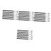 Healeved 24 Pcs Flat Eyebrow Brush Eyeshadow Brush Eyebrow Eyeliner Flat Makeup Brush Artificial Fiber Black