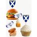 Scotland Flag Rugby Ball Food & Cupcake Picks Toppers Party Decorations Six Nations (14 Pack) - Buy Online on GoSupps.com