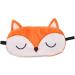 Shinywear Cute Rabbit Sleeping Eye Mask Plush Blindfold for Kids Girls and Adults - Orange Fox Design - Buy Online on GoSupps.com