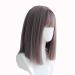 BGHJUE Wig Straight Short Bob Human Hair Density Wigs Bob Colored Heat Resistant 40cmGreen Pinkish purple40cm