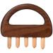 Wooden scalp massager handheld relaxation multifunctional 5 combing tips head massage comb for full body use legs and neck
